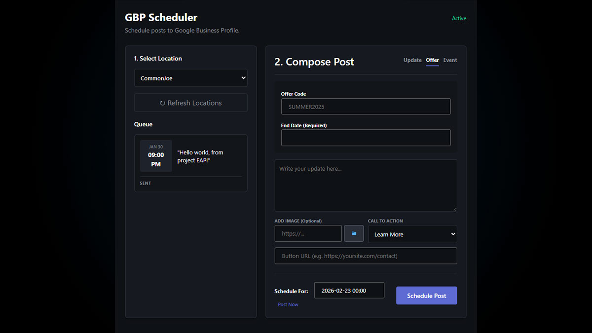 GBP Promotional Offer